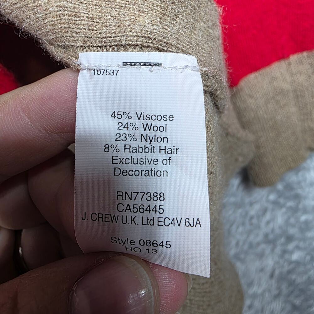 J. Crew Colorblock Wool Blend Button Side Sweater… - image 5